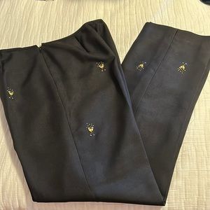 J. McLaughlin Black New Year's Eve Silk Champagne Flute Pants 10